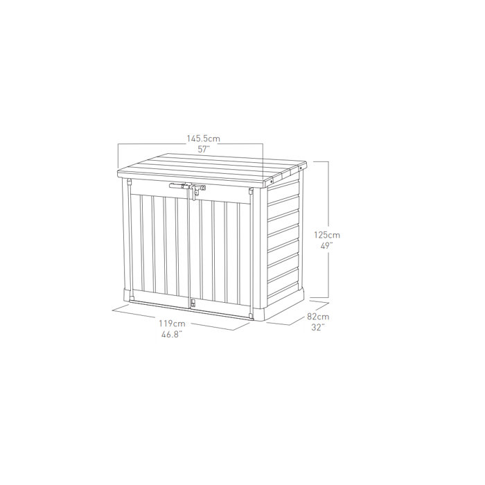 Keter StoreItout Prime Outdoor 4 ft. 5 in. W x 2 ft. 5 in. D Resin